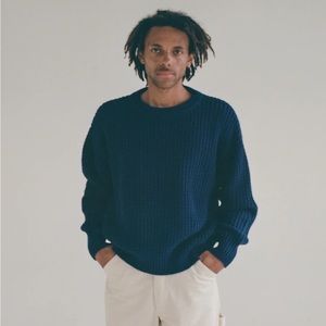 Every Other Thursday - Cotton Knit Sweater - Navy